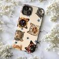 thumbnail image 5 of Starry Bonnet Cat Phone Case, Cute Illustrated Cat with Headscarf iPhone Cover, Whimsical Folk Art Case for iPhone 16 15 14 13 12 11 Plus Pro Max Mini, 5 of 6