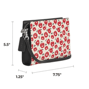 Coach Women's Slim Crossbody Bag with Floral Print, Silver/Chalk/Black Multi