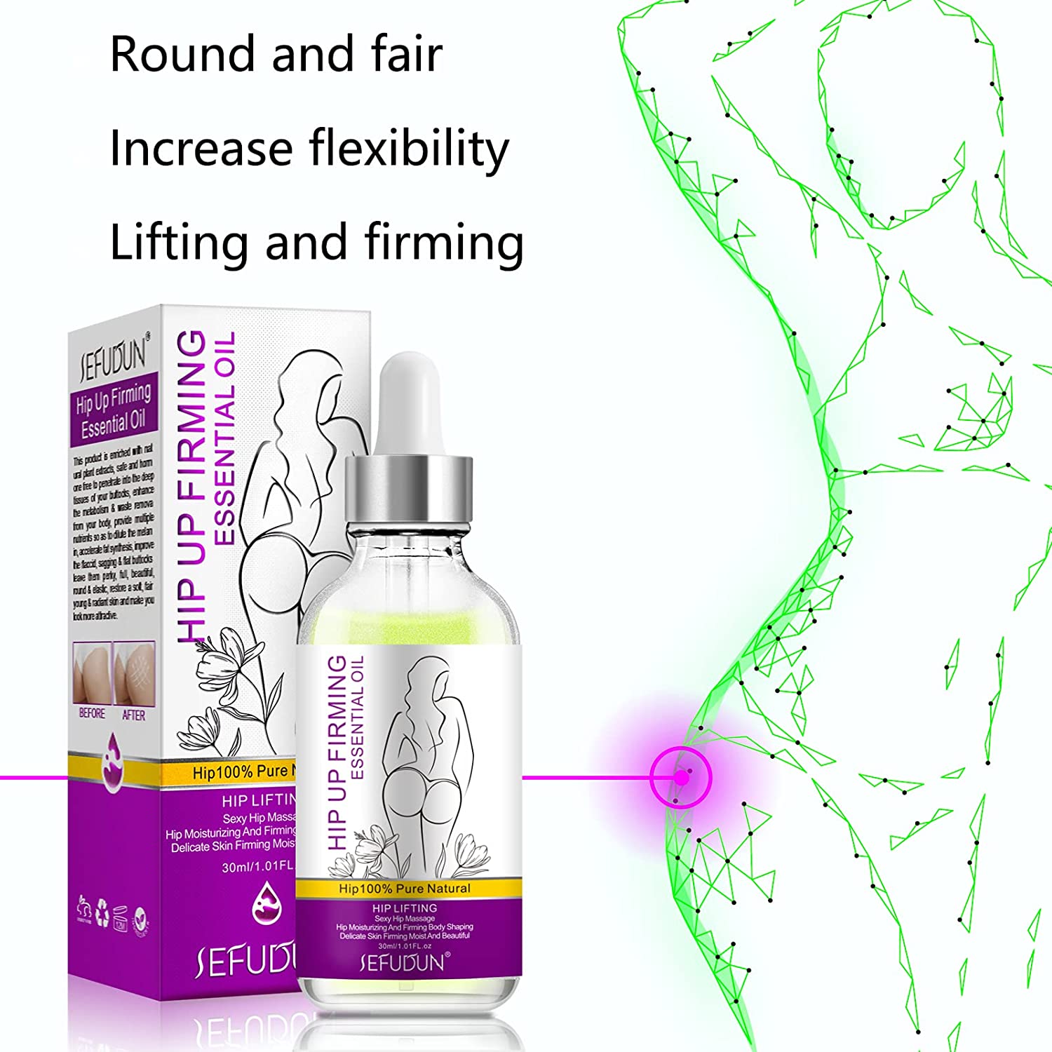 Butt Enhancement Oil Natural Plant Ingredients Easy To Absorb Buttock