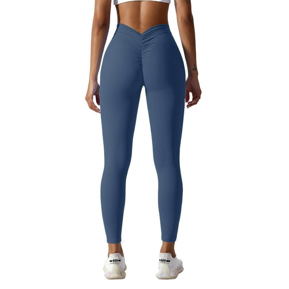 Minnieouse Leggings elásticos Push Up para mujeres entusiastas del Fitness mallas de gimnasio Push Up Fitness Leggings Mujer Prendas para la parte inferior del cuerpo Azul marino l