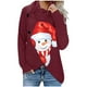 thumbnail image 2 of Blusa de manga larga con cuello alto y botones con estampado navideño para mujer Fridja  FKASFK834, 2 of 4
