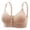 Beige, variant on Women’s Front Closure Wireless Bra, Adjustable Strap Breathable Everyday Comfort Support Bra Red XXXL
