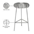 thumbnail image 4 of Meridian Furniture Tuscany Rich Silver Metal Bar Stool, 4 of 5