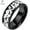 Black, variant on Tungsten Carbide 8mm Wedding Band in Black or Gold w/ White Turquoise Ceramic Fragments w/ Free Engraving Options