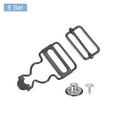 thumbnail image 3 of Unique Bargains Overall Buckles 6 Sets Retro Suspender Replacement Buckles 33mm Gun-black, 3 of 6