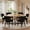 Black 6pcs, variant on KATBOC 47in Round Dining Table Set with 4 Boucle Chairs, Solid Walnut Modern Farmhouse Kitchen Table for 4-6 People, Dining Room, Dark Brown & Black