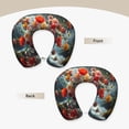 thumbnail image 3 of KLL Vibrant Bouquet Waterfall Pattern Memory Foam Cervical Neck Pillow Versatile U-Shaped Pillows for Home/Office/Camping/Travelling/Soft Washable Cover, 3 of 8