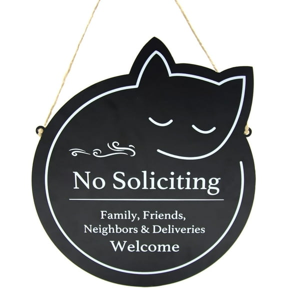 No Soliciting Sign for House Funny Metal No Soliciting Yard Sign (Hang-2)