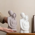thumbnail image 5 of European-style creative couple's ceramic figurine, simple living room decoration, romantic gift., 5 of 7