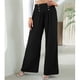 thumbnail image 1 of Pantalones Sueltos Para Mujer Pantalones De Pierna Ancha Para Mujer Cintura Alta Cintura Elástica Transpirables Respetuosos Con La Piel Color Puro Para El Día A Día Para ANGGREK  Ropa, 1 of 7