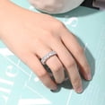 thumbnail image 5 of NUNCAD Sterling Silver Cubic Zirconia Stackable Ring Eternity Rings Band for Women Size 5-9, 5 of 5