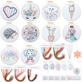 thumbnail image 1 of Kit de bordado Giegxin, 10 juegos para principiantes con aros y más, 1 of 6