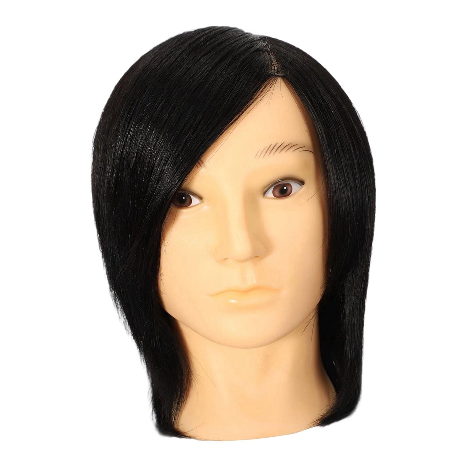 EHJRE Male Mannequin Head Cosmetology Mannequin Doll Hairstyling Gift Hairdresser Training Doll Training Head for Braiding Curling