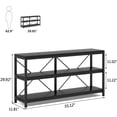 thumbnail image 5 of Sofa Table, 3 Tiers Sofat Table Narrow Long Sofa Table TV Stand with Shelves for Hallyway, Entryway, Living Room, 55 Inch (Black), 5 of 6