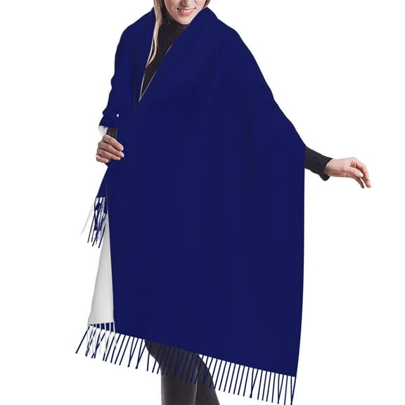 Shawl Wraps for Women - navy-blue Oversized Fall Winter Fashion Blanket Scarf for Women