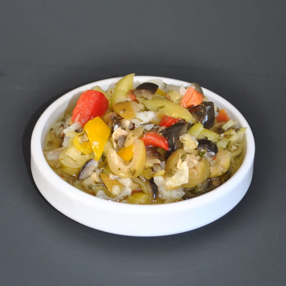 DeLallo Mild Giardiniera, Crisp Pickled Vegetables, 25.5oz Jar, 6-Pack