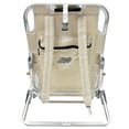 thumbnail image 3 of Tassel Backpack Beach Chair - 5 Positions and Cup Holder Pouch on Side - Padded Pillow - Storage Bag on Back – Lightweight Rustproof Aluminum – Black Frame, 1 Pack TAN, 3 of 5