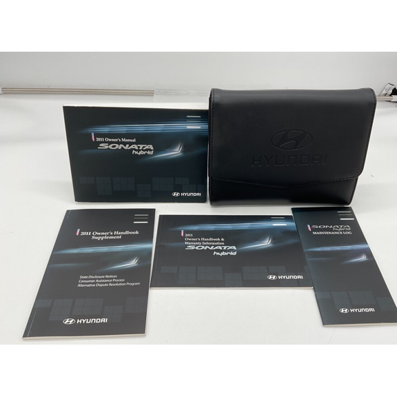 2011 Hyundai Sonata Owners Manual Handbook with Case OEM I02B22011