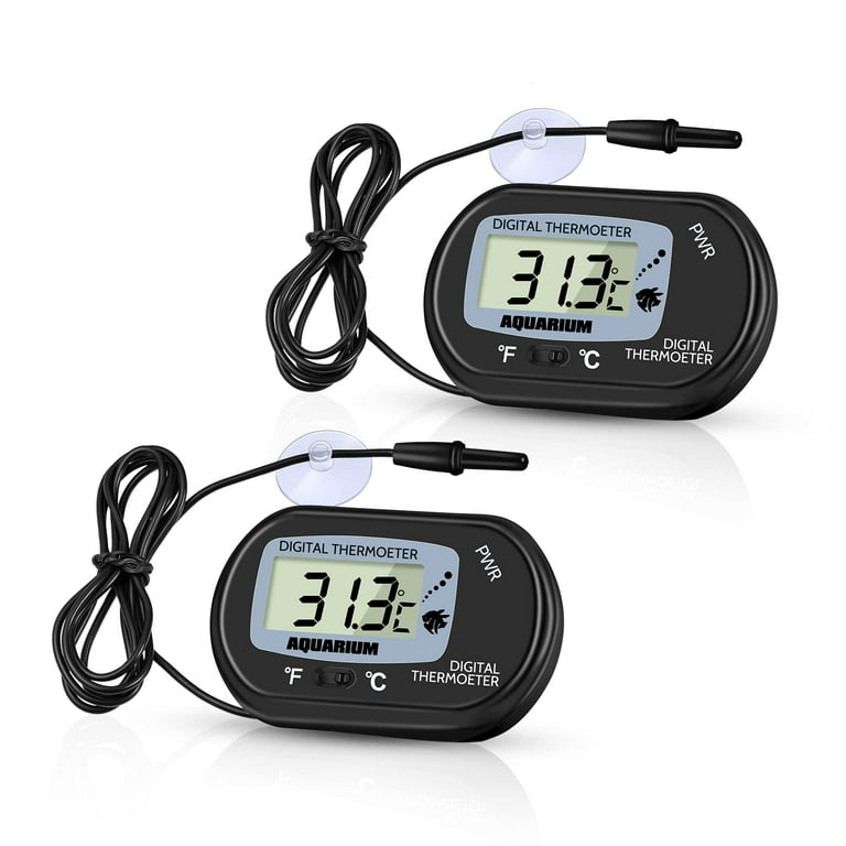 Zacro Pack of 2 LCD Digital Aquarium Thermometer Fish Tank Water Terrarium Temperature