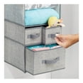 thumbnail image 6 of mDesign Fabric Nursery Hanging Organizer with 7 Shelves/3 Drawers, 2 Pack - Gray, 6 of 9