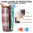 thumbnail image 7 of 20oz Tumblers Red Christmas Deer and Snowflake Pattern Stainless Steel Vacuum Insulated Double Wall Travel Tumbler Cups Mug with Lid and Straw,Cleaning Brush for Cold & Hot Drinks, 7 of 7