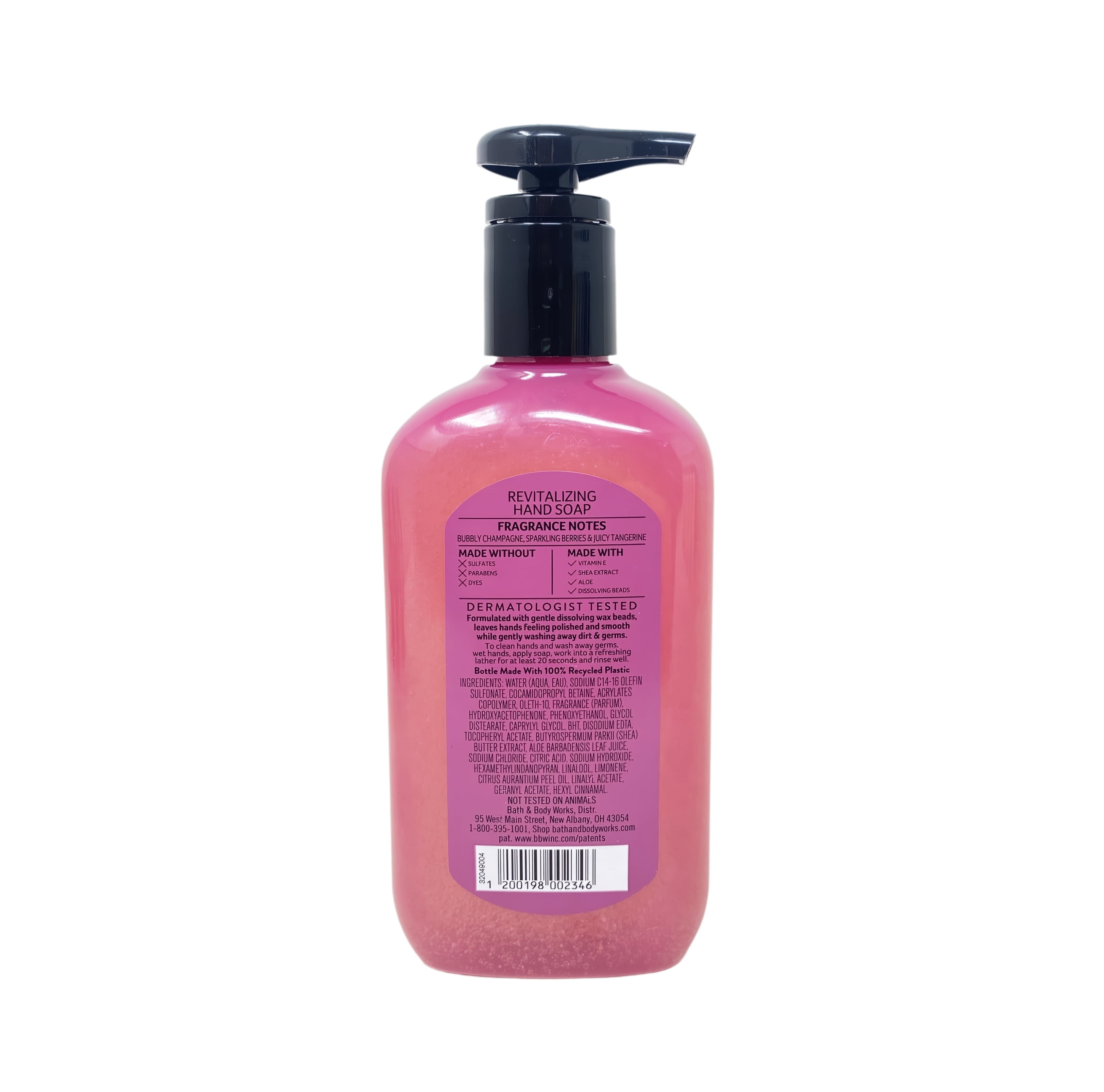 Bath & Body Works Champagne Toast 3 Revitalizing Gel Hand Soap with a Peach Gardenia Mini Soap