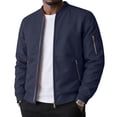 thumbnail image 6 of Thousandth Men's Bomber Jacket Reversible Warm Coat Quilted Lined Windproof Baseball Collar Jacket Casual Fall Winter Outerwear, 6 of 6