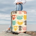 thumbnail image 4 of Uemuo Vintage Cup Printed Washable Luggage Cover - Fashion Suitcase Protector Fits 18-32 Inch Luggage -, 4 of 9