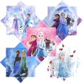 thumbnail image 2 of Vajilla desechable con temática de Frozen de Disney, servilletas rosas de Anna y Elsa, decoración de fiesta de feliz cumpleaños para niñas, 20 unids/lote por paquete, 2 of 3
