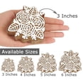 thumbnail image 2 of IBA Indianbeautifulart Textile Printing Block Rose Floral Motif Hand Carved Wooden Stamp Wood Block Printing Textile Stamps For Fabric/ Pottery Blocks,5 Inch, 2 of 6