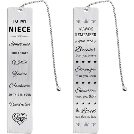 Niece Gifts from Auntie Aunt Personalized Birthday Graduation Bookmark for My Niece Sometimes You Forget You re Awesome Book Mark Present from Aunt Uncle