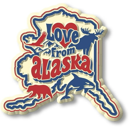 

Love from Alaska Vintage State Magnet by Classic Magnets