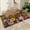 Wooden & Flower Bush, variant on JML Non-Slip MicrofiberFabric & Rubber Doormat - Soft Entryway Rug for Home/Office (16"x24") - Easy Clean Door Mat for Indoor/Outdoor Use, Floral Welcome Design