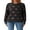Black, variant on Michellecmm Halloween Women Pullover Sweatshirts Pumpkin Printed Casual Round Neck Long Sleeve Tops Autumn Streetwear