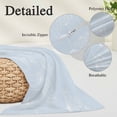 thumbnail image 3 of Blue Dandelion Throw Pillow Covers, Spring Modern Minimalist Country Flower Soft Breathable Pillow Cases with Invisible Zipper for Sleeping, Toddler Pillowcases for Couch Bed Sofa Chair 12x20 Inches, 3 of 9