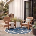 thumbnail image 3 of Safavieh Courtyard Becky Geometric Indoor/Outdoor Area Rug, Navy/Beige, 4' x 4' Round, 3 of 12