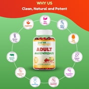 SHIFAA NUTRITION Halal Multivitamins for Adults | 90 Gummies, 45 Days Supply w/ All Essential Vitamins | Vegetarian, NON-GMO, Gluten, Gelatin, Peanuts Free