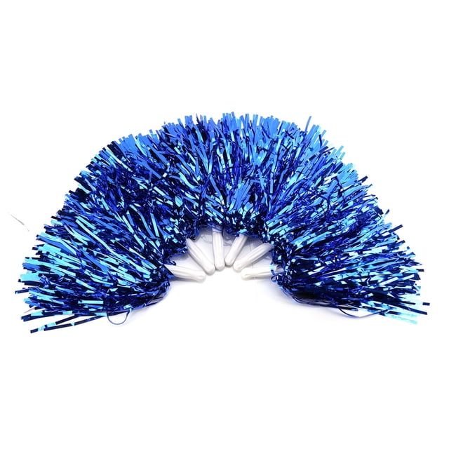 Pompones de animadora, accesorios para fiestas de baile deportivo (azul)
