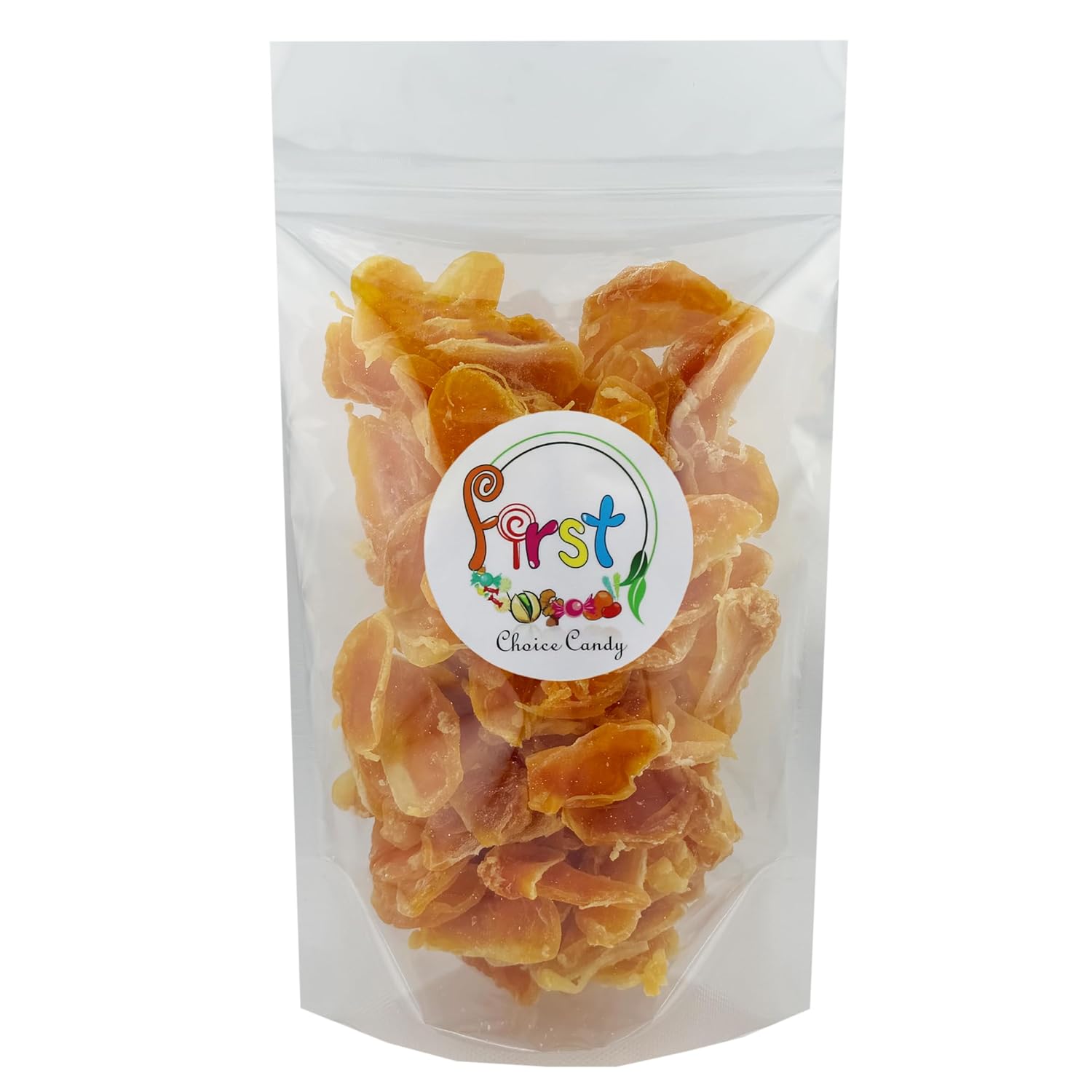 FirstChoiceCandy Dried Mandarin Orange Slices, Sweetened Soft Chewy Citrus Fruit Snack in Resealable Bag (2 Pound)