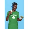 thumbnail image 4 of Old Glory Mens St. Patrick's Day Alabama Shamrock Short Sleeve Graphic T Shirt, 4 of 6