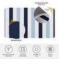 thumbnail image 3 of Navy Blue Aqua Striped Door Mat Indoor Outdoor, Farmhouse Stripe Art Non Slip Welcome Mat with Rubber Backing, Absorbent Fabric Front Door Mats Entryway Rug for Home Patio Entrance 18"x30", 3 of 9