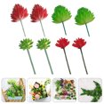 thumbnail image 3 of 8 Pcs 2 Ensembles de Belles Plantes de Simulation Succulentes Imitées (Vert Rouge), 3 of 7