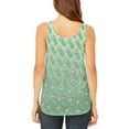 thumbnail image 2 of Christmas German Pickle Pattern Juniors Flowy Side Slit Tank Top Multi X-LG, 2 of 2