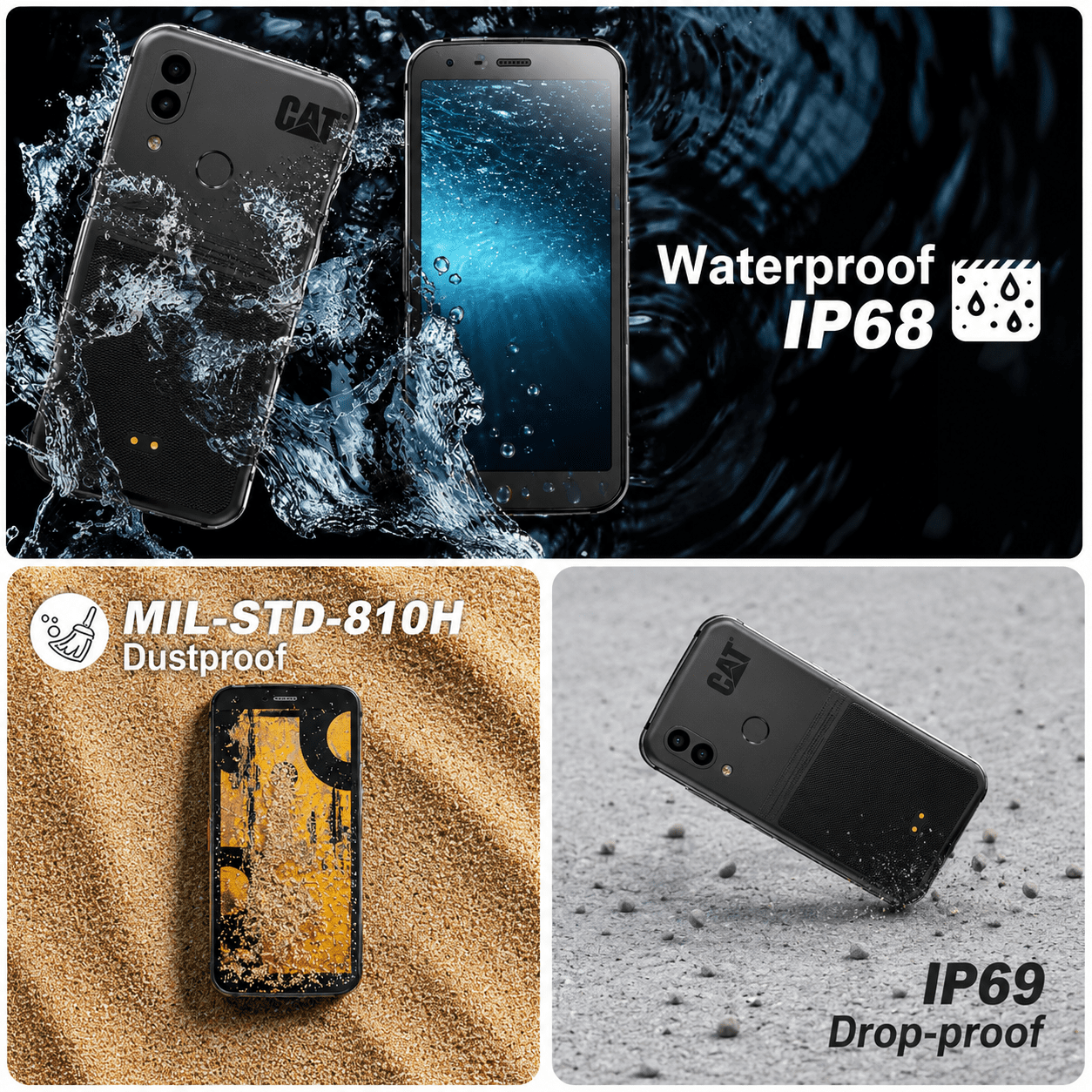 New CAT S62 Rugged Phone, 128GB Unlocked, 4G LTE, 5.7-inch Android Smartphone