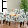 thumbnail image 2 of Leaves Chair Covers Watercolor Eucalyptus Round Silver Background Floral Chair Covers Set of 6 for Dining Room Dining Chair Slipcover Washable Removable for Kitchen Hotel Universal Size, 2 of 4