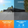 thumbnail image 3 of HOTEEL 10x15ft Pop-Up Gazebo Outdoor Canopy Tent with Adjustable Height, UV 50+ Sun Protection & Removable Mosquito Net - Waterproof Instant Shelter, Gray, 3 of 11