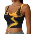thumbnail image 2 of Honeii Sunset River Pine Trees Patten Workout Crop Tank Top for Women Yoga Tank Tops Athletic Sports Shirts Exercise Undershirts,Sports Bra,Sports vest-Small, 2 of 8
