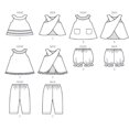 thumbnail image 2 of McCall Pattern Company M6912 Bebés Reversible Top Vestidos Bloomers y Pantalones Tamaño YA5, 2 of 5