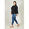 thumbnail image 2 of Blusa manga 3/4 con lazo Roman Fashion /Tallas Extras, 2713 (Negro) negro 40, 2 of 6