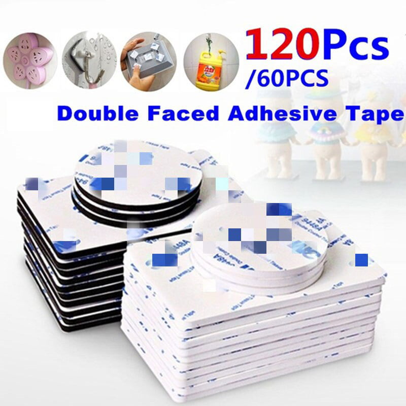 120pcs Double Sided Tape Set Square Round Transparent Multifunctional Nano Tape 